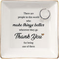 Mothers Day Thank You Gifts for Teachers Women Mom-Ceramic Ring Jewelry Dish Tray Plate-Birthday Appreciation Inspirational Holiday Gifts for Friends,Stocking suffers for Christmas Women