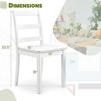 NAFORT Solid Wood Dining Chairs Set of 4, High Ladder Back Kitchen Side Chair with Max Load of 400 Lbs, Modern Dining Room Chairs for Kitchen and Dining, Living Room, Home Workspace, Restaurant