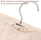 2PCS Hanging Jewelry Organizer Double Sided Necklace Storage Holder with 80 Clear Pockets Portable Necklace Holder Jewelry Bag for Earrings Necklace Bracelet