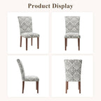 Stylish Dining Chairs Set of 2, Upholstered Parsons Dining Room Chair with Nailhead Trim, Kitchen Room Chair with Thick Cushions and Wood Legs, Nailhead Trim, SKY2050A-01