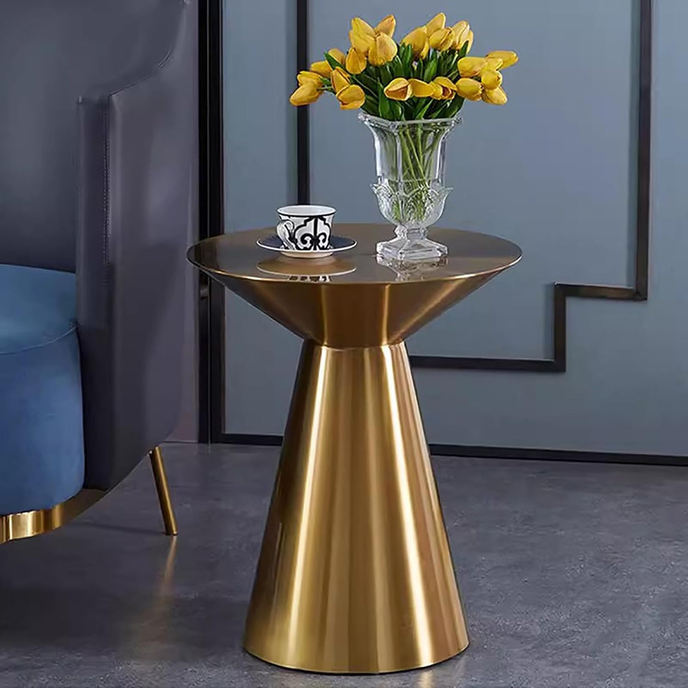 Modern Coffee Table Metal Tea Table,Luxury Sofa Side Table Corner Table,Round...