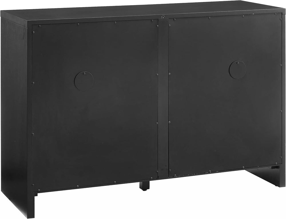 Crosley Furniture Kenji Media Console, Record Player Stand with Vinyl Storage...