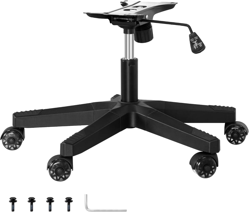 Frassie Gaming Chair Base Replacement Set with Plate Cylinder Wheels Black | ...