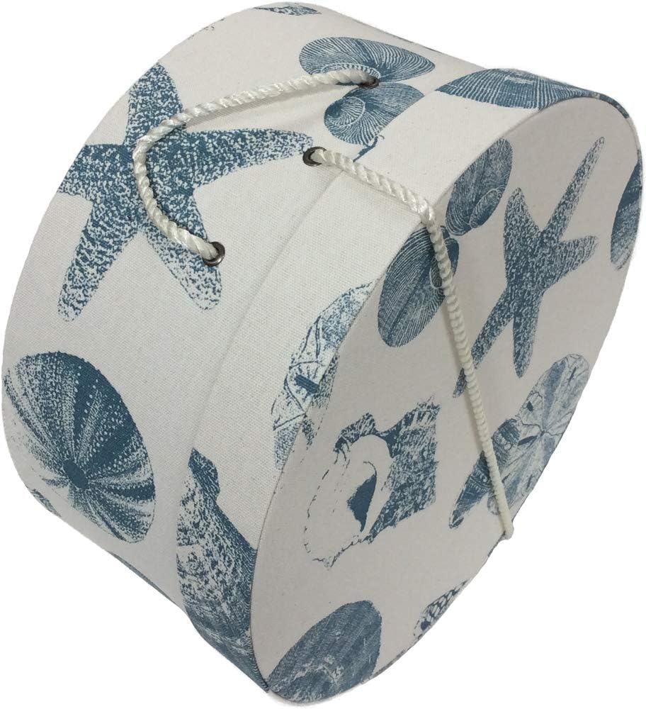 Sarah's Hat Boxes Classic Shells Hat Box – 18.5" x 9.5" (Dia. x Ht.) Handmade in USA – Odorless Non-Toxic Adhesive, Cording Handle – Premium Storage for Hats & Accessories