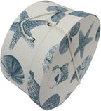 Sarah's Hat Boxes Classic Shells Hat Box – 16.75" x 8.5" (Dia. x Ht.) Handmade in USA – Odorless Non-Toxic Adhesive, Cording Handle – Premium Storage for Hats & Accessories