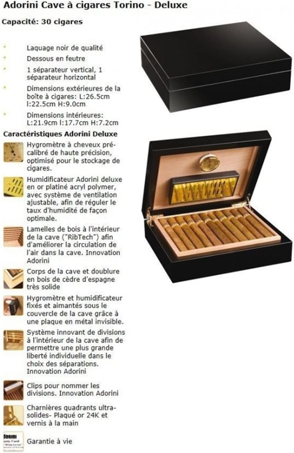Adorini Humidor Torino - Deluxe