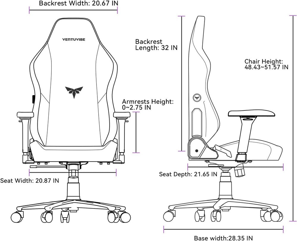 Gaming Chair - High Back Ergonomic Computer Chair with Lumbar Support, Video ...