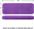 Silicone Dish Drying Mat for Multiple Usage,Easy clean,Eco-friendly,Heat-resistant Silicone Mat for Kitchen Counter,Sink,Bar,Bottle,or Cup Purple M 17 inches x 6 inches