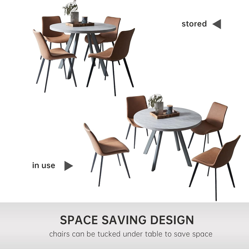 Zerifevni Round Dining Table Set, Mid Century Modern Small Round Dining Table...