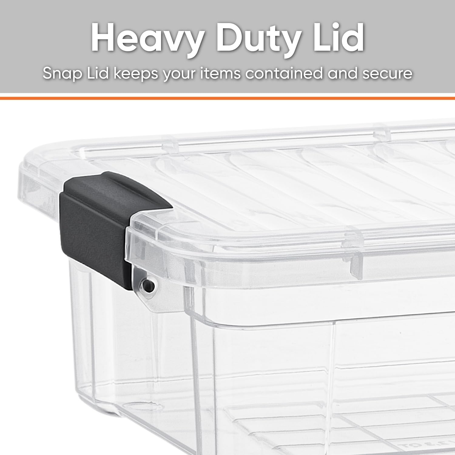 Superio Clear Storage Boxes with Lids, 1.27 Quart Plastic Container Bins for Organizing, Stackable Crates, BPA Free, Non Toxic, Odor Free, Organizers for Home, Office and Dorm, 8 Pack
