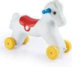 Dolu Wheeled Rocking Horse 2 in 1 Toddler Ride On Toy with Removable Sled and Push Along Option for Kids Ages 2 and Up, Indoor and Outdoor Play, White