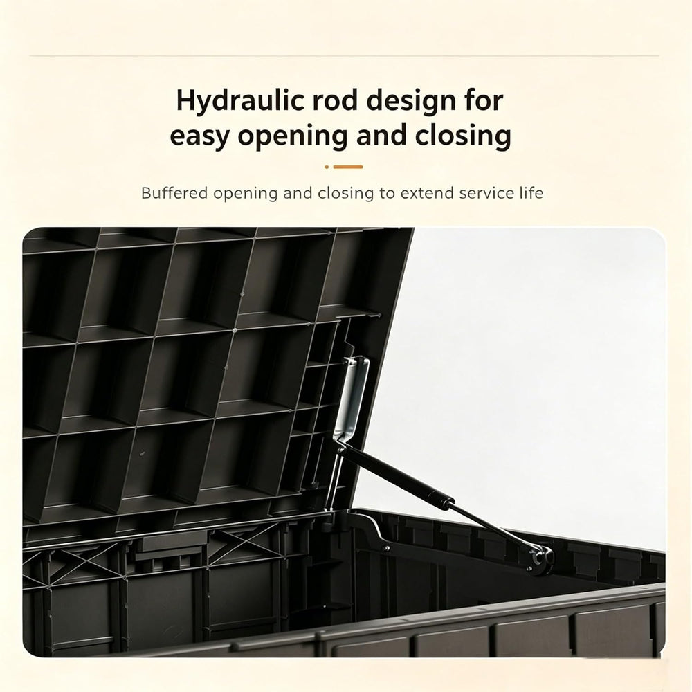 Outdoor Storage Box With Lock Slot, Package Delivery Boxes For Outside, Featu...