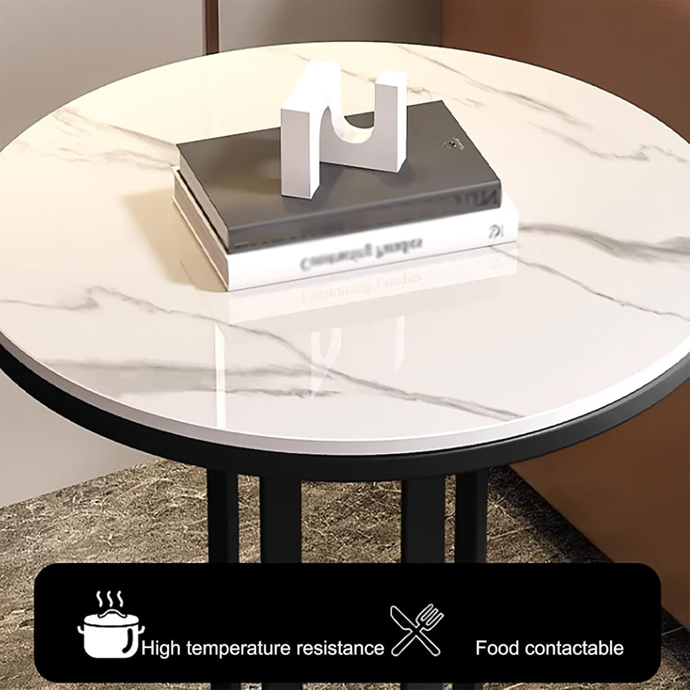 Round Coffee Table, Modern Side End Table for Living Room, Bedroom and Home O...