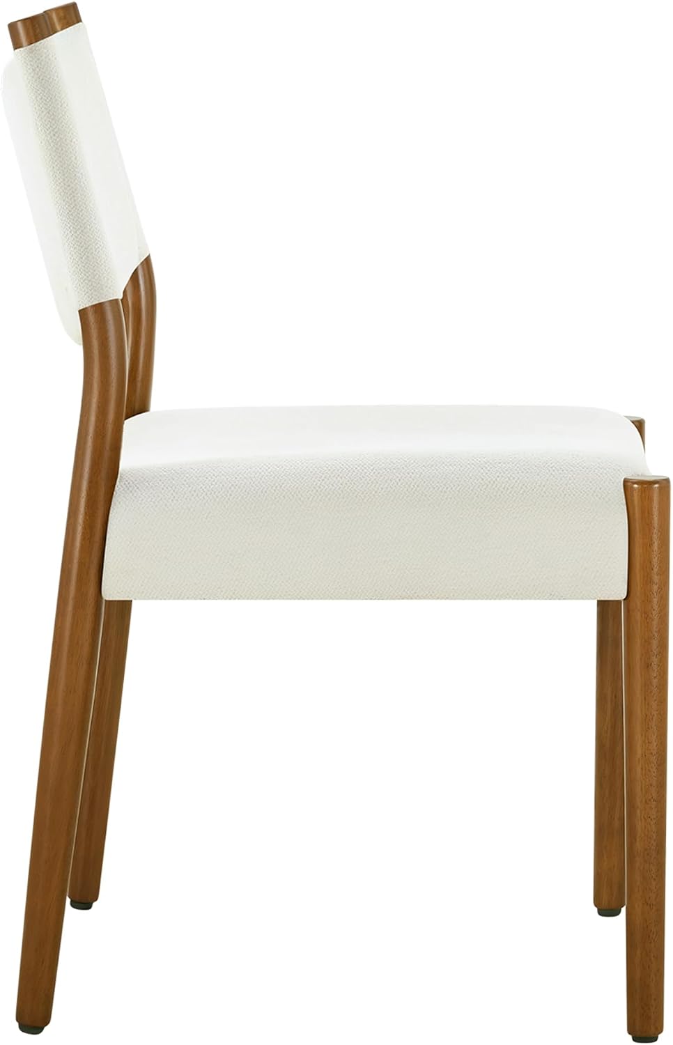 KISLOT Dining Chairs Set of 4, Ergonomic Upholstered Wood Chairs, White | Mid...