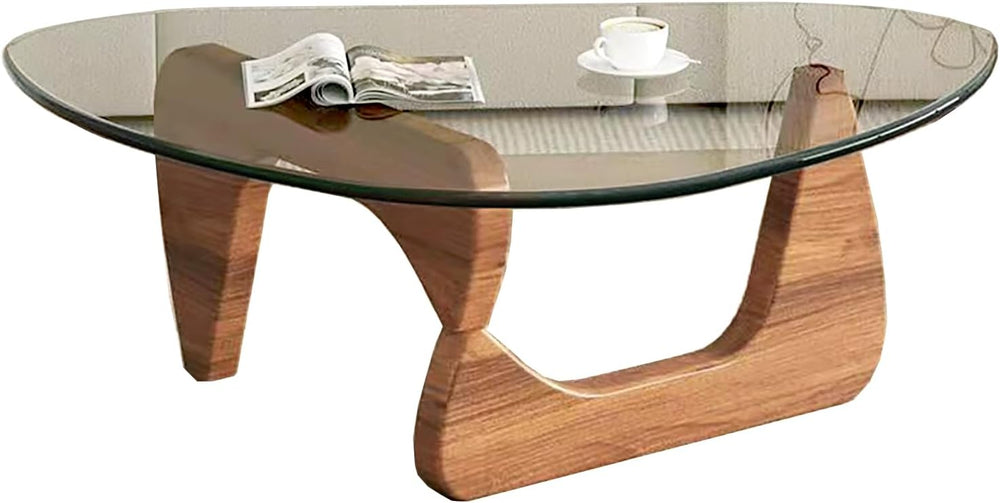 Modern Glass Coffee Table, Mid Century Small Coffee Table, Coffee Table for L...