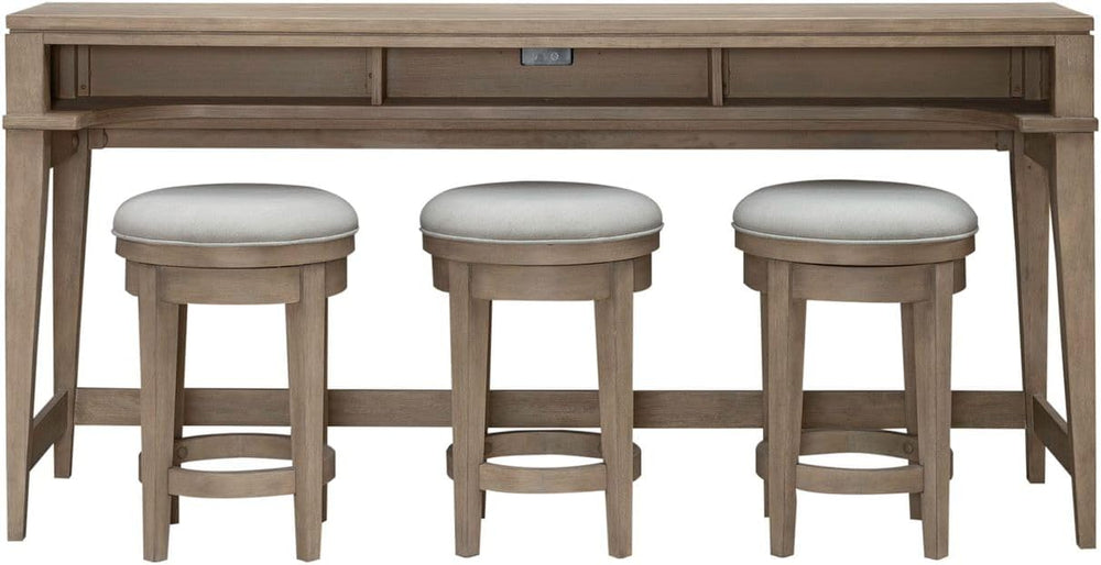Liberty Furniture Brentwood 4 Piece Living Room Set with Console Bar Table, 3...