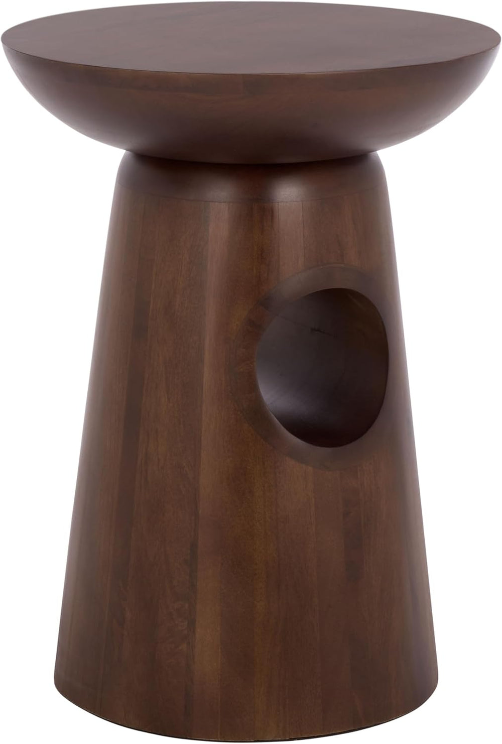 SAFAVIEH Home Collection - Zenon Dark Brown Solid Wood Accent Table with Open...