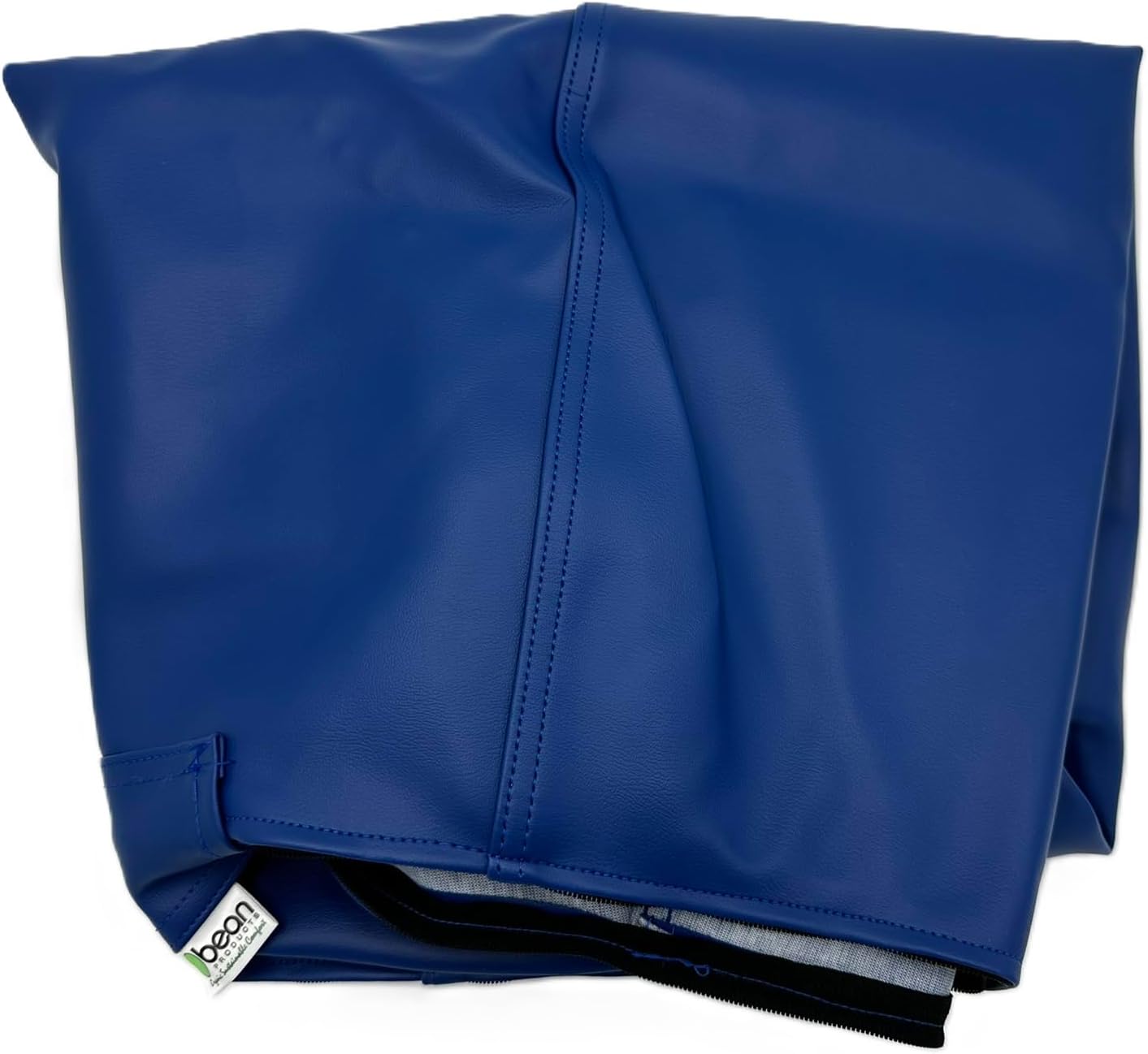 Bean Products Vinyl Marine Boat Bean Bag Chair Cover - Retro Style Weatherproof Lazy Sofa Cover for Adults - Washable Bean Bag Cover Without Fill - Comfortable Small Bean Bag, 33x31x20 - Royal Blue