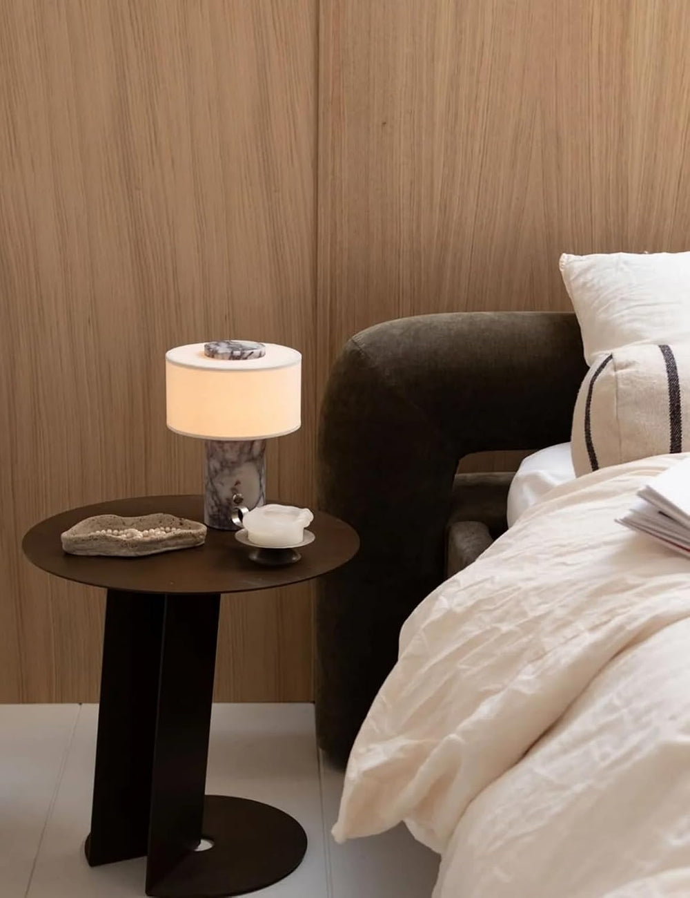 BSOD Marble Lamp, Stone Table Lamps Rechargeable Modern Decorative Touch Dimm...