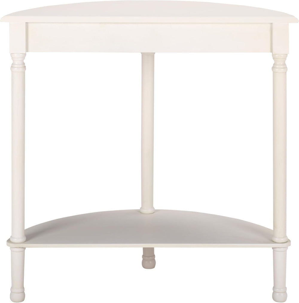 SAFAVIEH Furniture - Tinsley Half-Round Console Table - Ivory - Solid Wood - ...