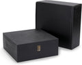 makerflo Medium Black Pine Wood Memory Box with Black Felt Inside, Hinged with Clasp, Keepsake Wooden Box Ideal for Craft, Personalization (Laser Engraving, Epoxy, UV DTF, and Vinyl) – Pack of 1