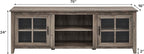 Walker Edison Portsmouth Classic 2 Glass Door TV Stand for TVs up to 80 Inches, 70 Inch, Birch