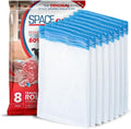 Spacesaver Roll Up Vacuum Storage Bags for Jackets, Suits, Dresses & Clothes – Sealed Compression Bags with Hand Pump – Space Saver Bags for Moving, Travel & Organization - Pack of 8