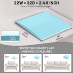 Couch Cushion Support for Sagging Seat – 3 Pack 22x22x2.4 Inch Sofa Cushion Board Saver & Replacement Insert for Saggy Couch or Chair, Quick No-Tool Install with 40D Memory Foam
