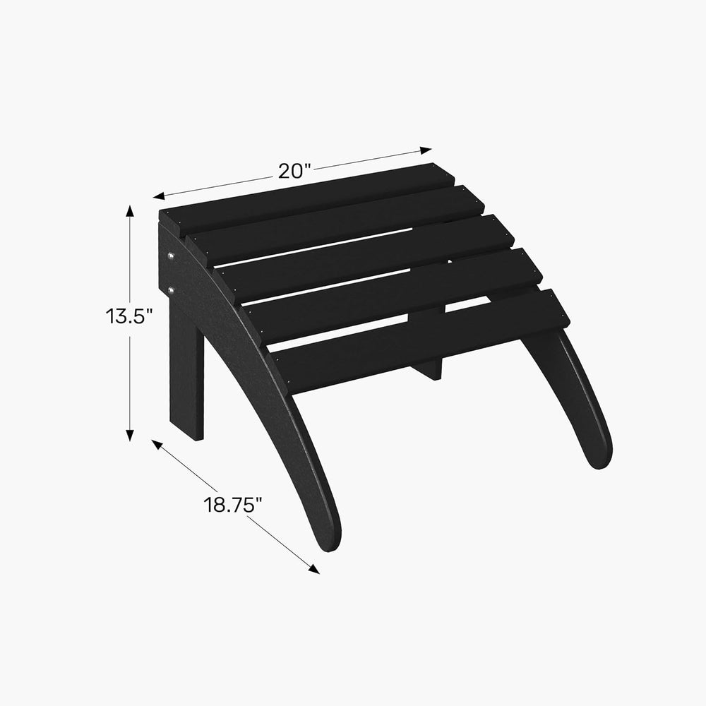 WestinTrends Outdoor Patio Adirondack Ottoman Foot Rest, All Weather Poly Lum...