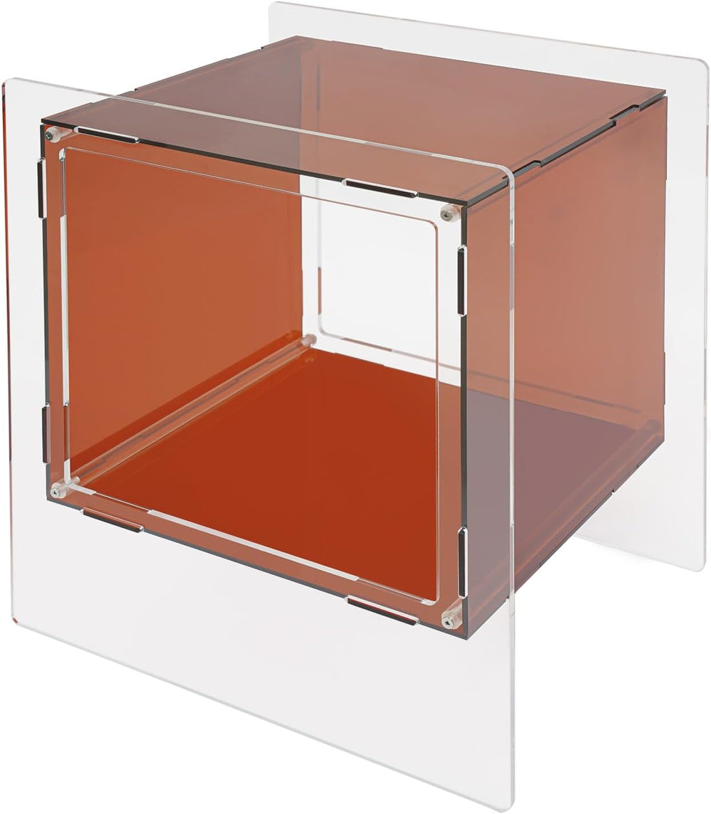 Acrylic End Table, 18.11" L X 15.75" W X 21.65" H Acrylic Nigh...