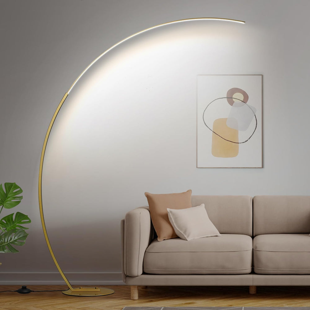 Dimmable LED Floor Lamp with 3 Color Temperatures, Ultra Bright 2000LM Gold A...