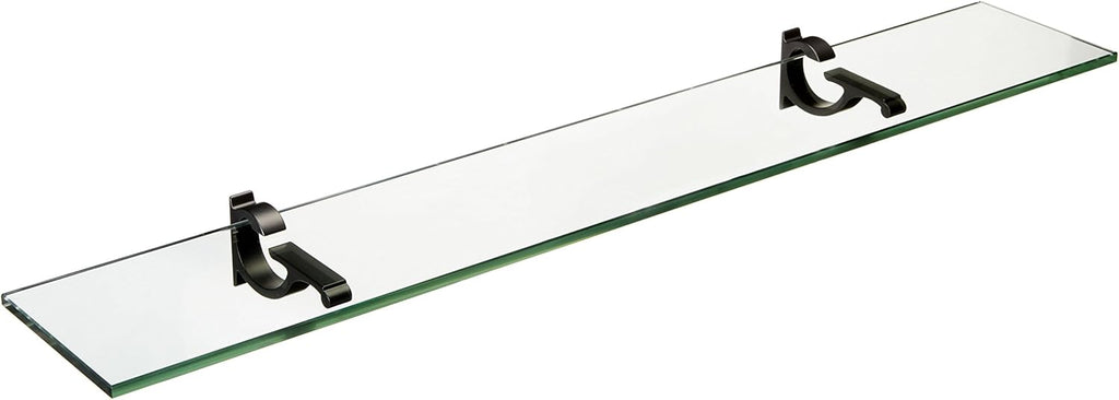 Spancraft Glass M-12x33-Black Monarch Glass Shelf, Black, 12" x 33"