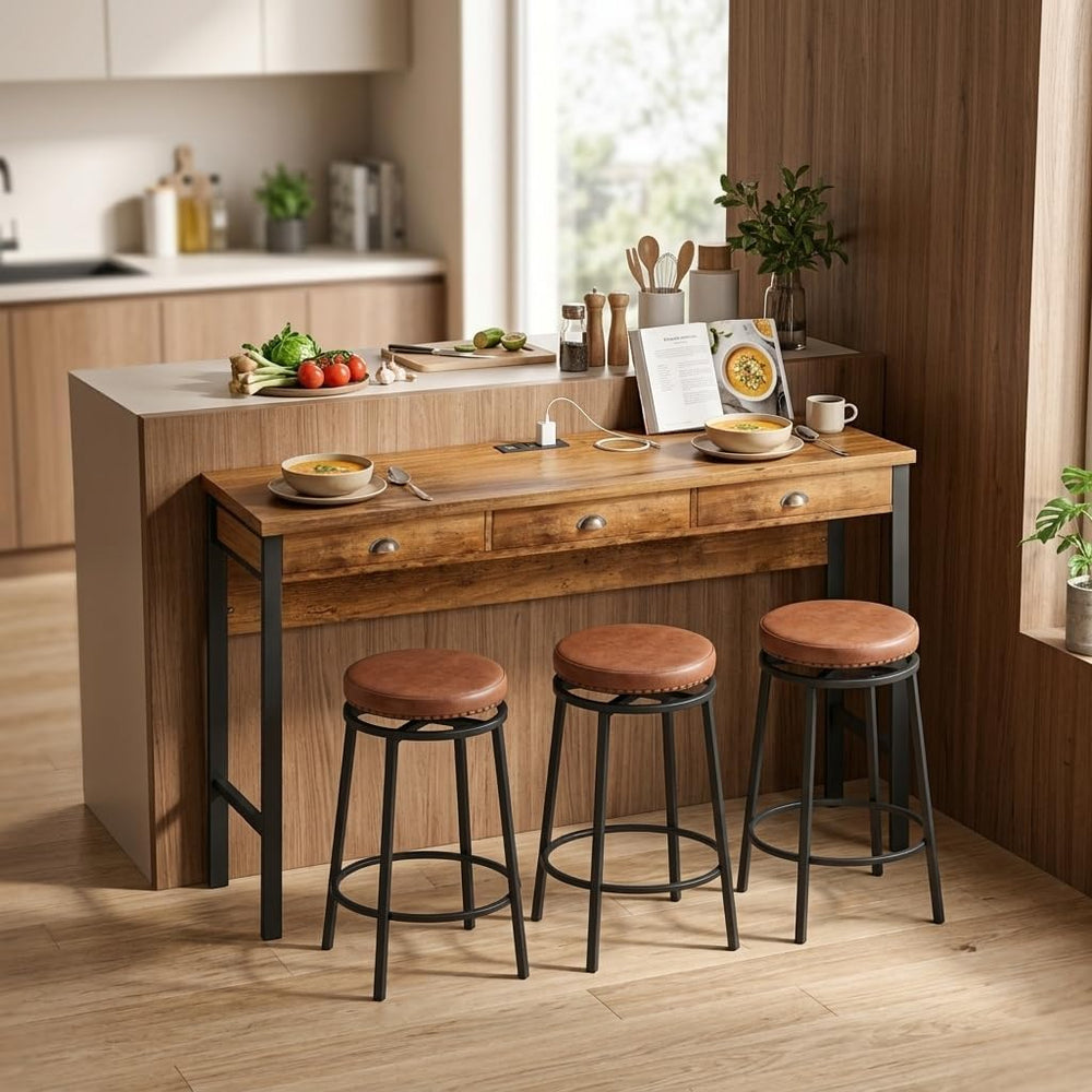Dining Table with Built in Power Outlets Long Kitchen Island