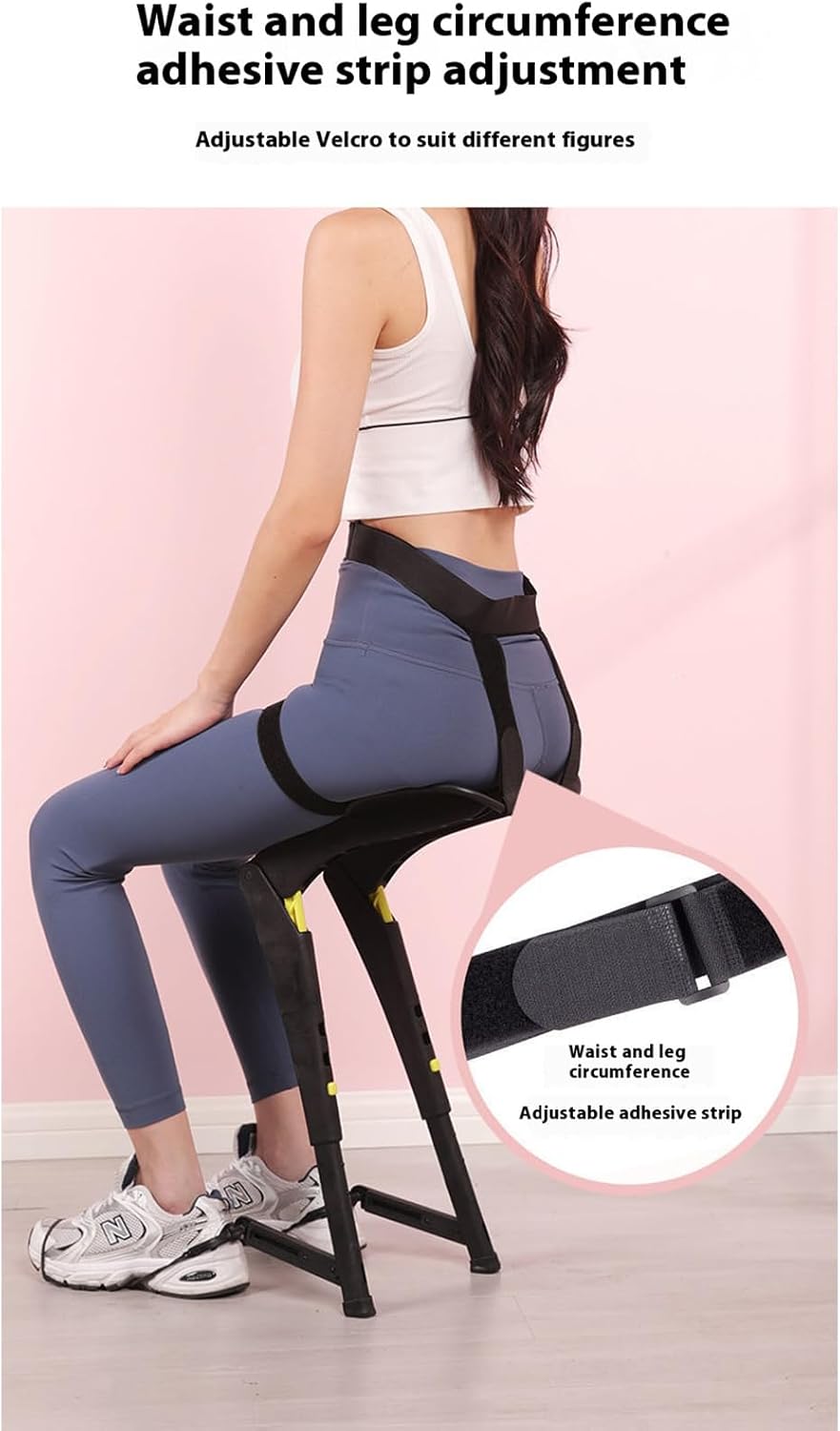 Adjustable Chairless Wearable Invisible Chair,Invisible Chair Wearable Exoskeleton Human Wearable Seat,Anywhere Camping Folding Stool 5 Gear Adjustable Heights