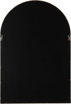 Kate and Laurel Hutton Modern Wood Arched Mirror; 24 x 36; Natural Wood; Decorative Transitional Large Arch Mirror with Deep Profile for Use as Bathroom Mirror for Over Sink