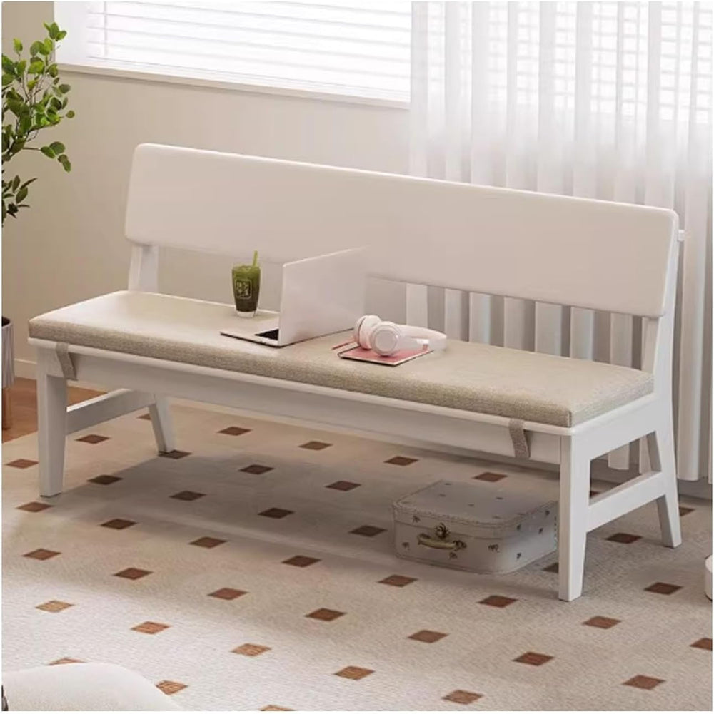 Traditional Wooden Dining Bench, Solid Wood Farmhouse Entryway Bench with Tal...