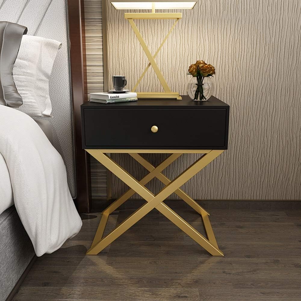 Telephone Table, Bedside Table with 1 Drawer Storage Rack Living Room Sofa Si...