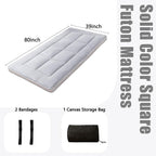 MAXYOYO Twin Bed Japanese Floor Futon Mattress, Camping Pad, Foldable and Portable Floor Bed Topper, Grey Single