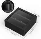 TJ.MOREE 9-Slot Watch Display Case, Wall Mount Wooden Watch Box, Vertical Storage Men’s Watch Box