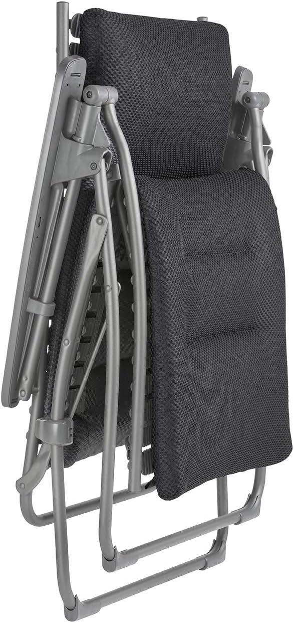 Lafuma Air Comfort Evolution Lounger (Acier, Black) Zero Gravity Reclining Pa...