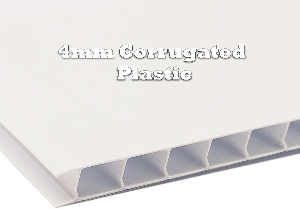 Corrugated Plastic Board 24x24 100Pack White Coroplast Sheets 24x24 Coroplast...