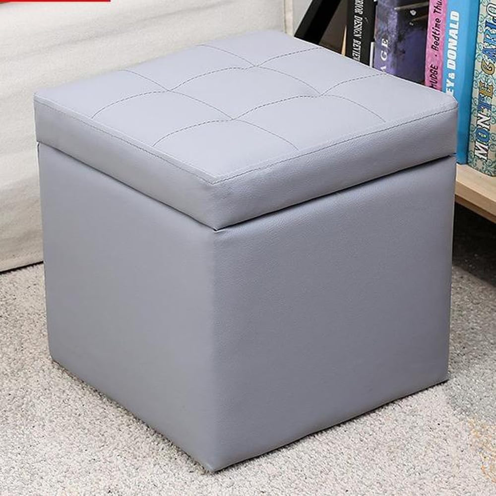 Luxurious Ottoman with Storage,Upholstered Storage Ottoman Padded Seat for Li...