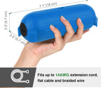 Flemoon [3 Pack] Outdoor Extension Cord Cover, IPX4 Waterproof Box and Safety Housing Case, Ideal to Protect Outdoor Plugs, Electrical Connections, Holiday Decoration Lights, Size Small, Blue