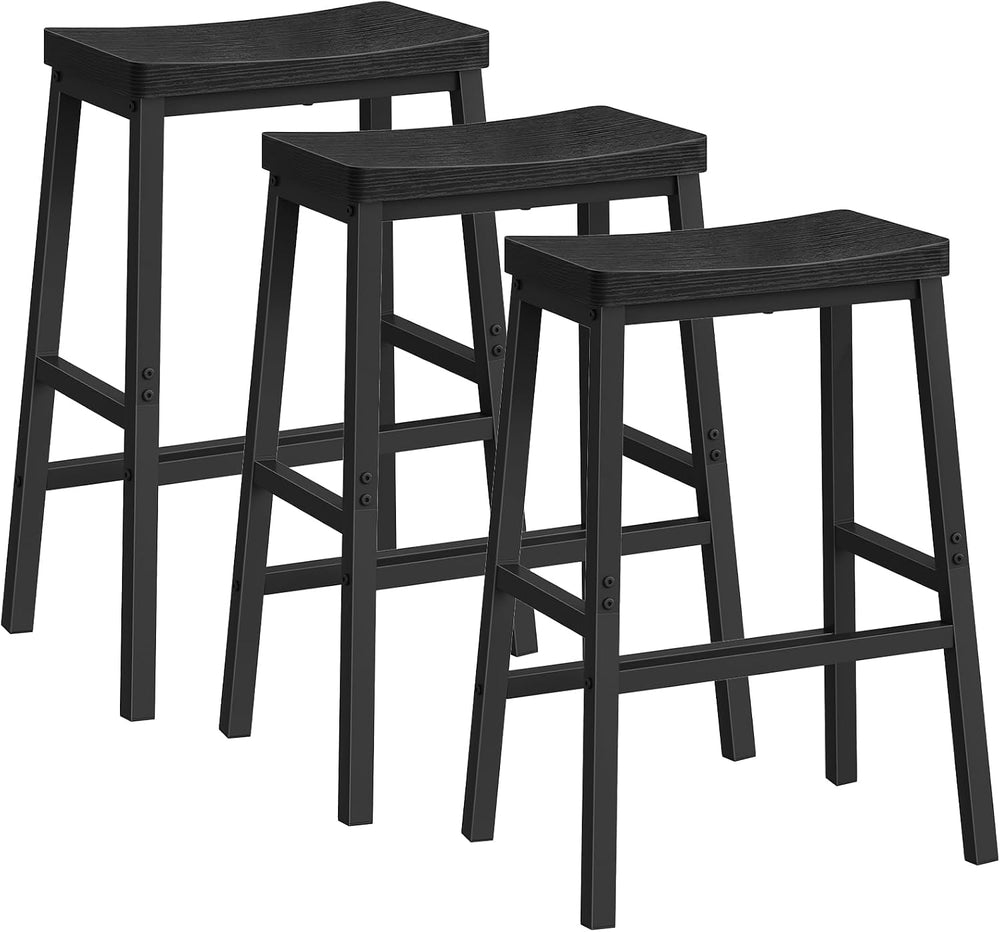 HOOBRO Bar Stools Set of 3, Counter Height Bar Stools, 23.6'' Bar Cha...