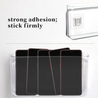 APSOONSELL Wall Mount Storage Organizer Box for Phone Remote Control Holder Clear L
