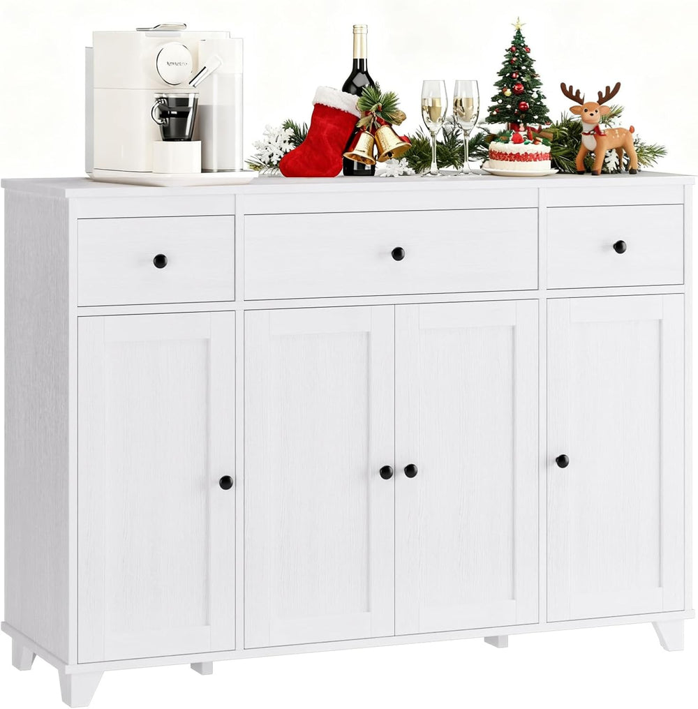 HIFIT White Buffet Cabinet with Storage, Sideboard for Kitchen, Dining Room