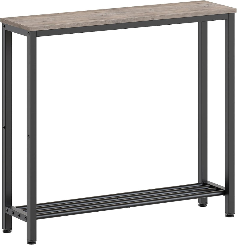 YATINEY Narrow Console Table, 2-Tier Small Sofa Table, 29.5" Thin Entryw...