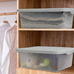 14 Quart Plastic Storage Box, Clear Storage Bin with Lid, 2 Packs