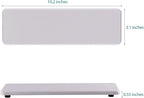 2 Pcs Water Absorbing Stone Trays, Kitchen/Bathroom Sink Soap Dish, Diatomite Tray Used for Hand Soap & Cosmetic Bottles in The Modern Home, 3.15" W x 10.2" L, White