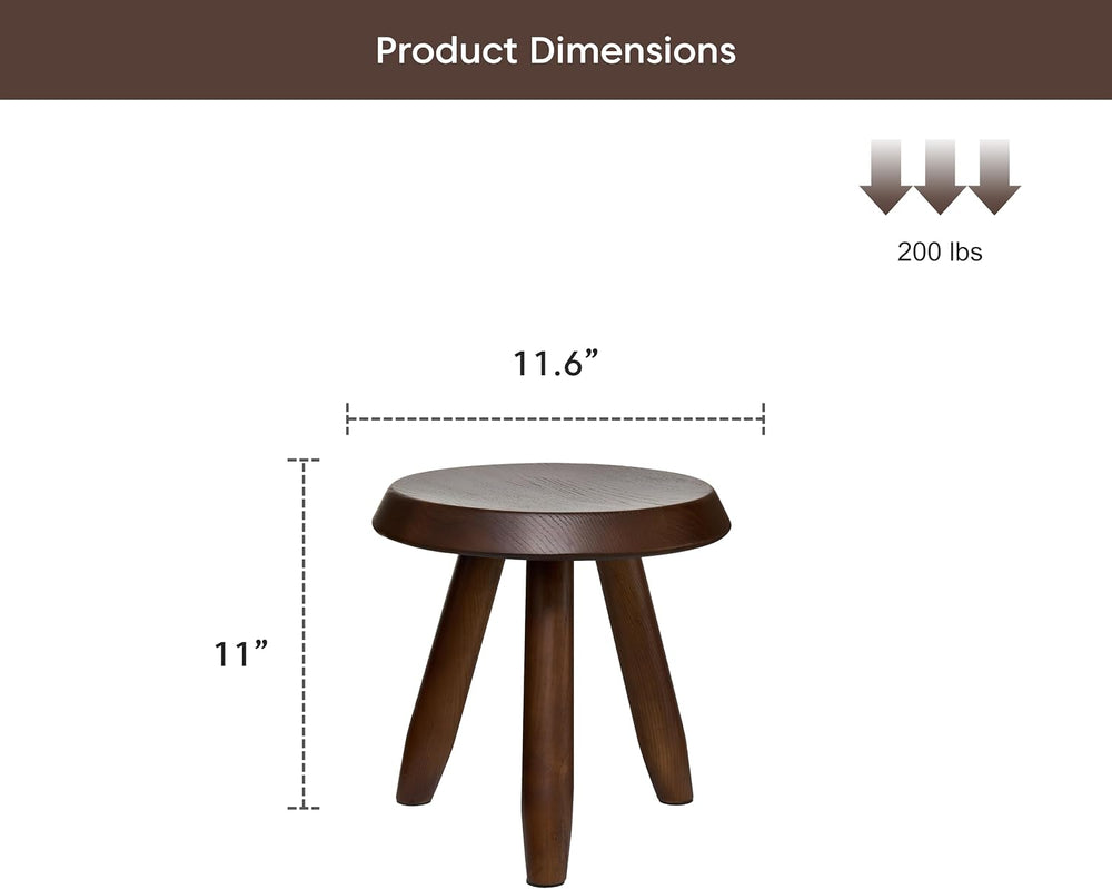 Tabouret Walnut Stool – Handcrafted Hardwood Seating Inspired by Charlotte Pe...